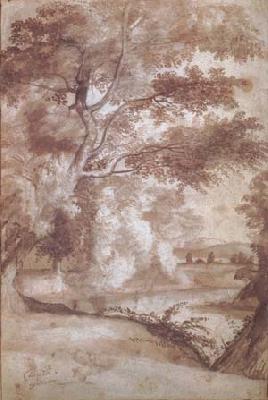 Claude Lorrain River View with Trees (mk17) oil painting picture
